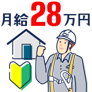 初年度月給28万